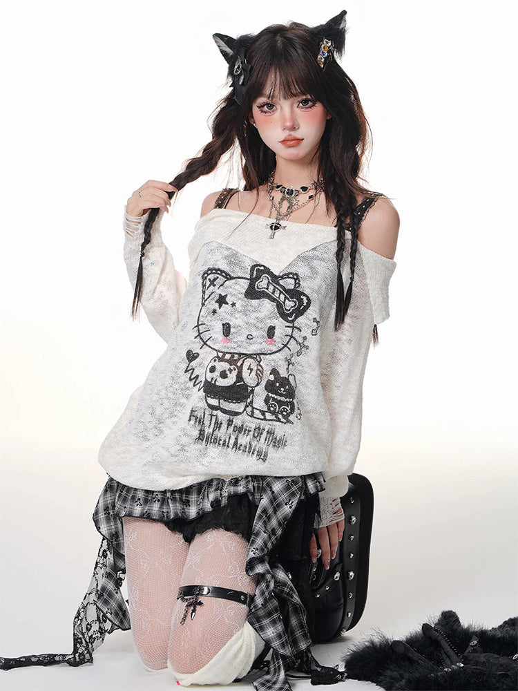Asymmetrical fluttery short skirt