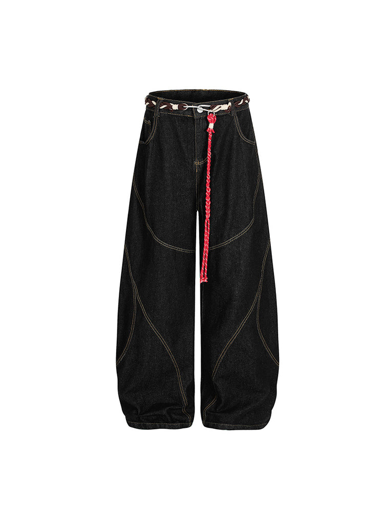 ステッチカーブデニム(ブレードベルト付き)