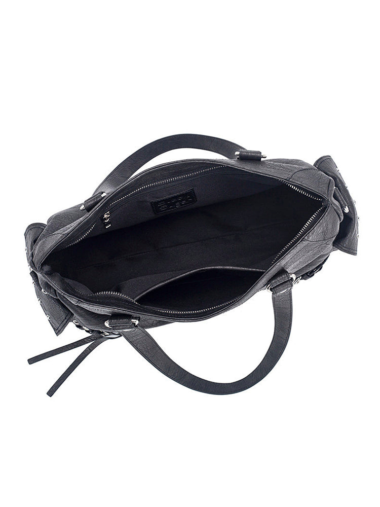 スタッズアクセント ヴィンテージライク 2WAYトートバッグ