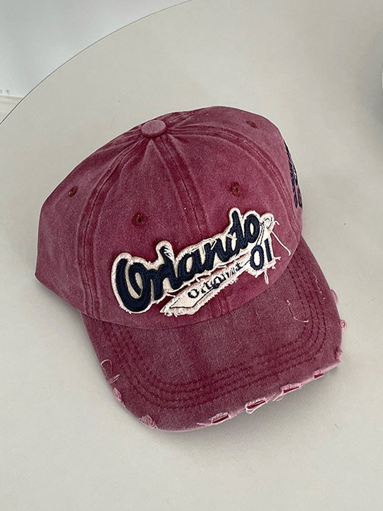 Distressed baseball cap