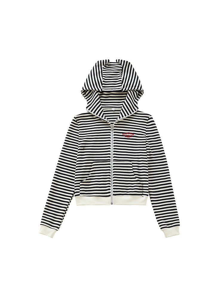 Striped short jacket