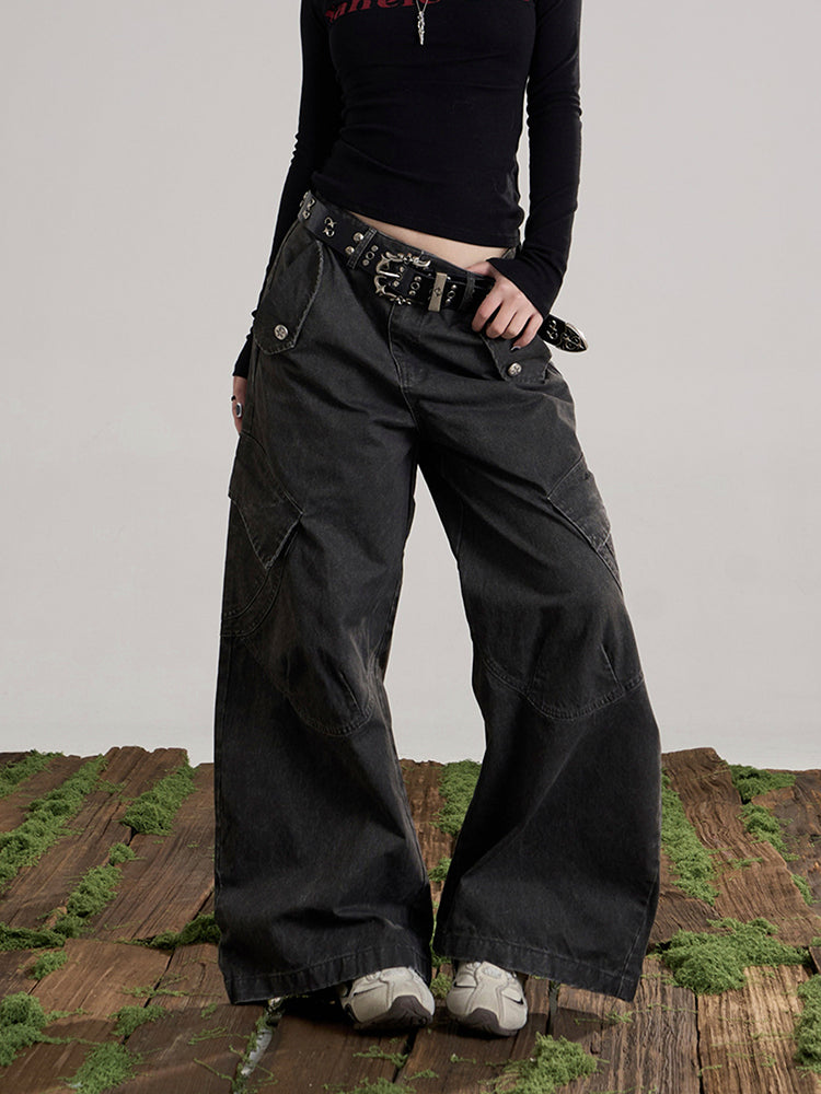 ウォッシュド カーゴ バルーンパンツ