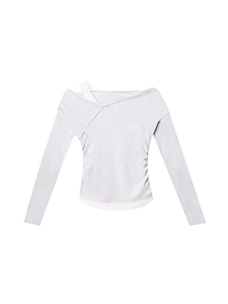 Stylish one-shoulder long sleeve