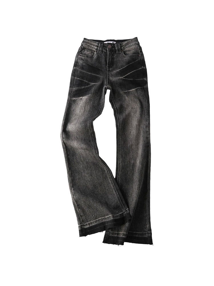 ヴィンテージウォッシュ フレアデニムパンツ