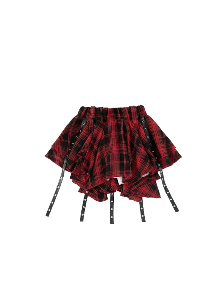Red Check Skirt