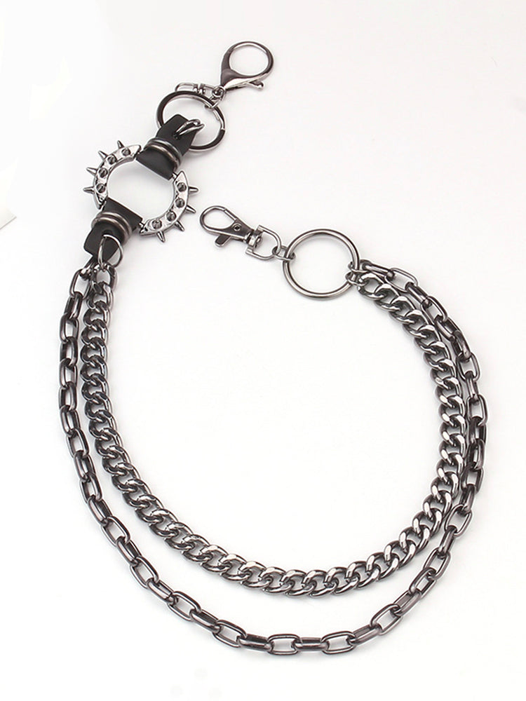 Grey beaded multi-layered choker