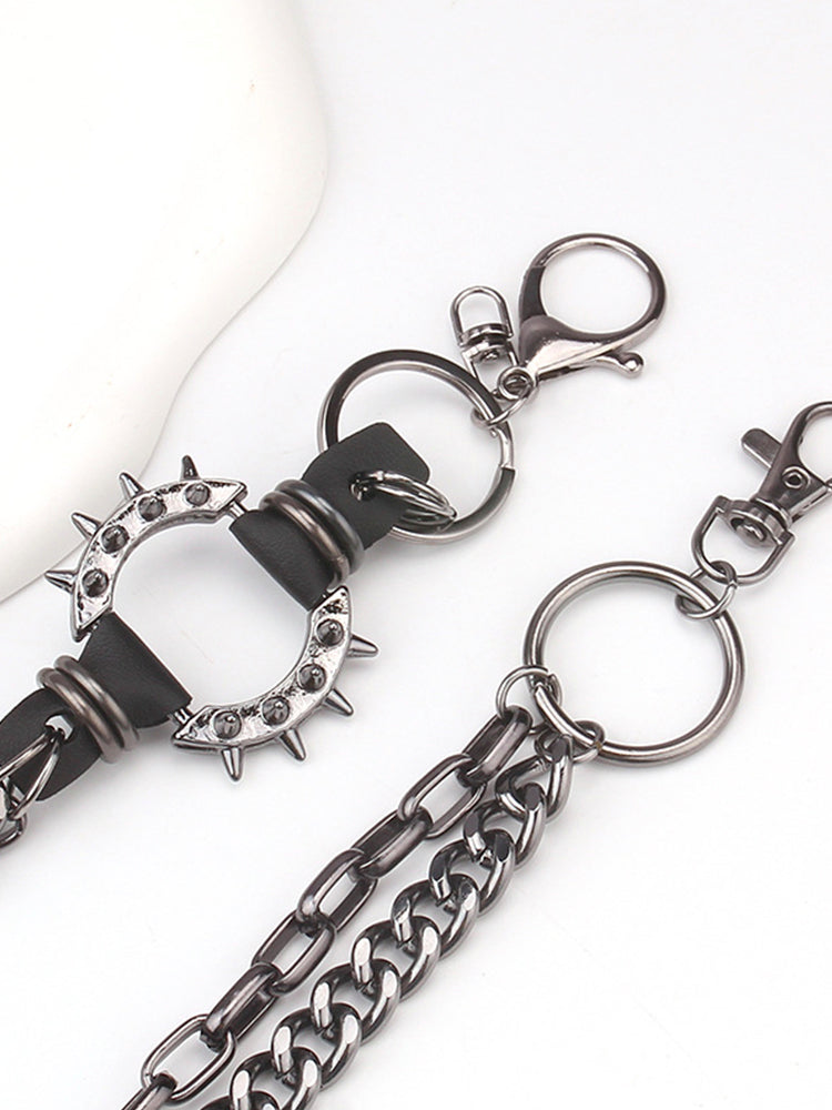Grey beaded multi-layered choker
