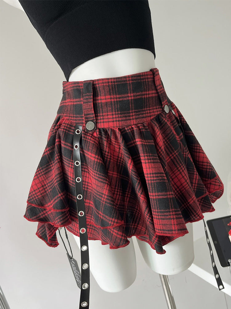 Red Check Skirt