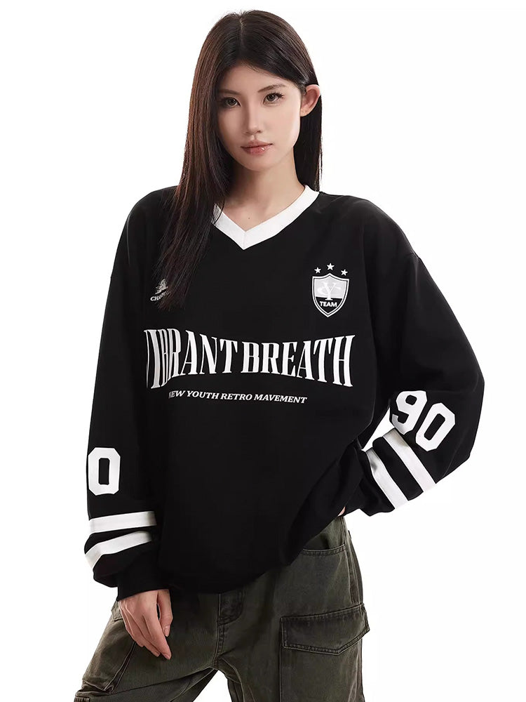 Sporty crew neck jersey