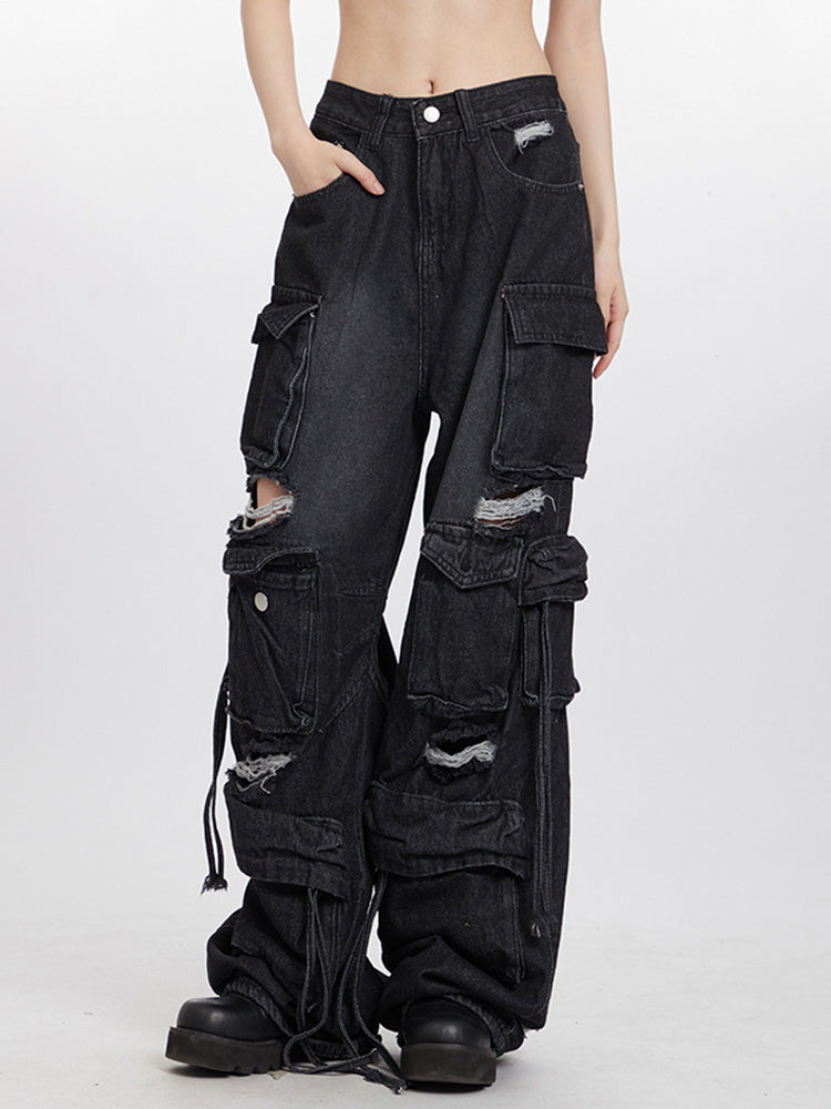 Distressed jeans