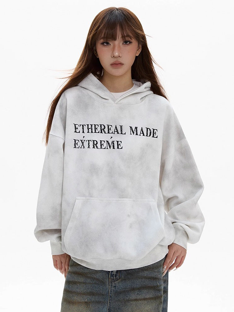 Vintage alphabet print sweatshirt