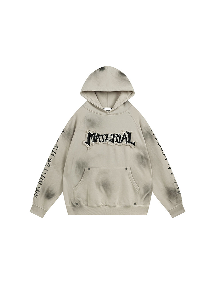 ユニセックス ルーズヴィンテージ刺繍スウェット