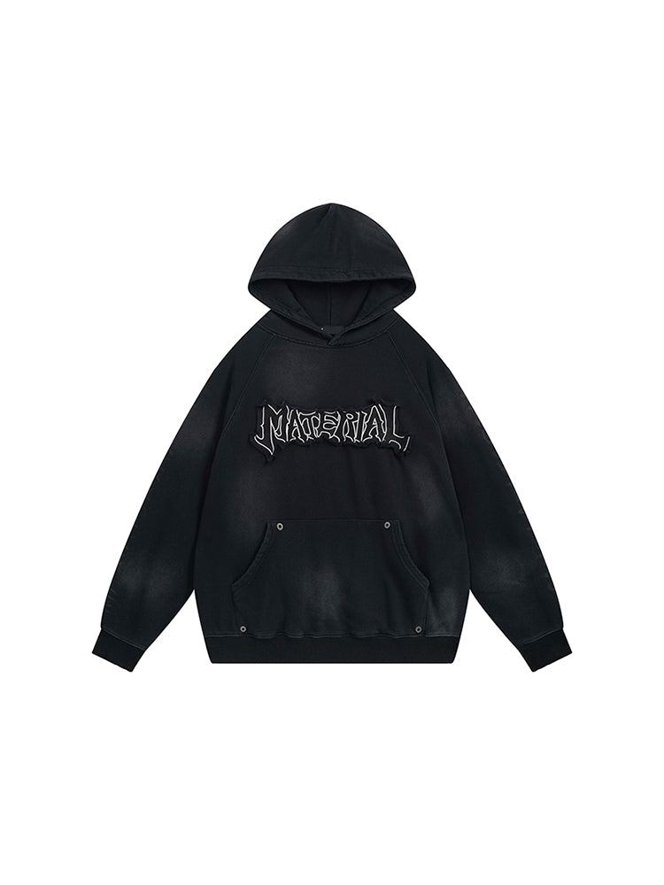 ユニセックス ルーズヴィンテージ刺繍スウェット