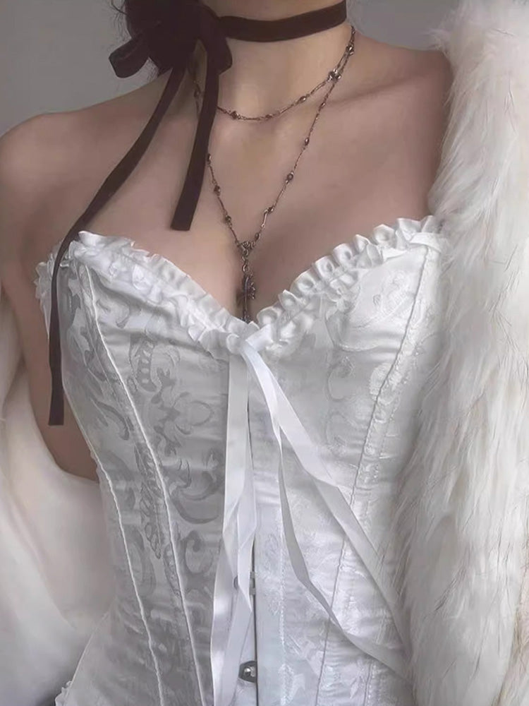 Subculture style double layer cross necklace