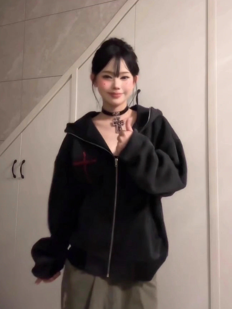 耳クロスパーカー