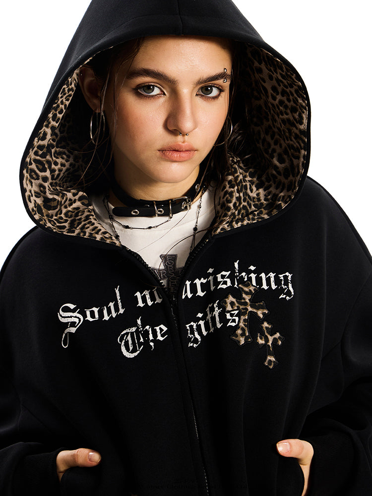 レオパード切替クロスフーディー