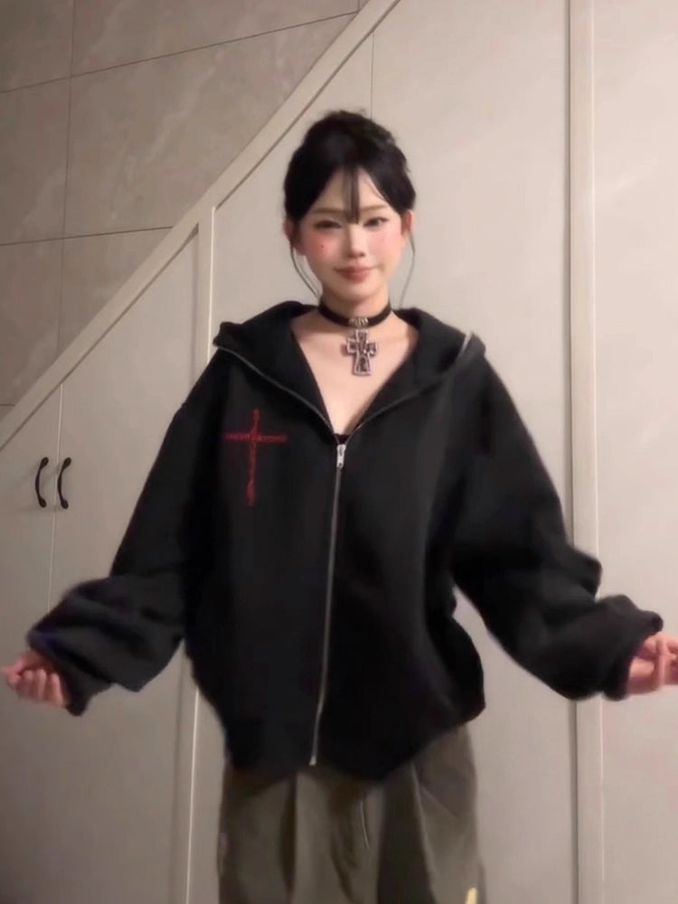 耳クロスパーカー