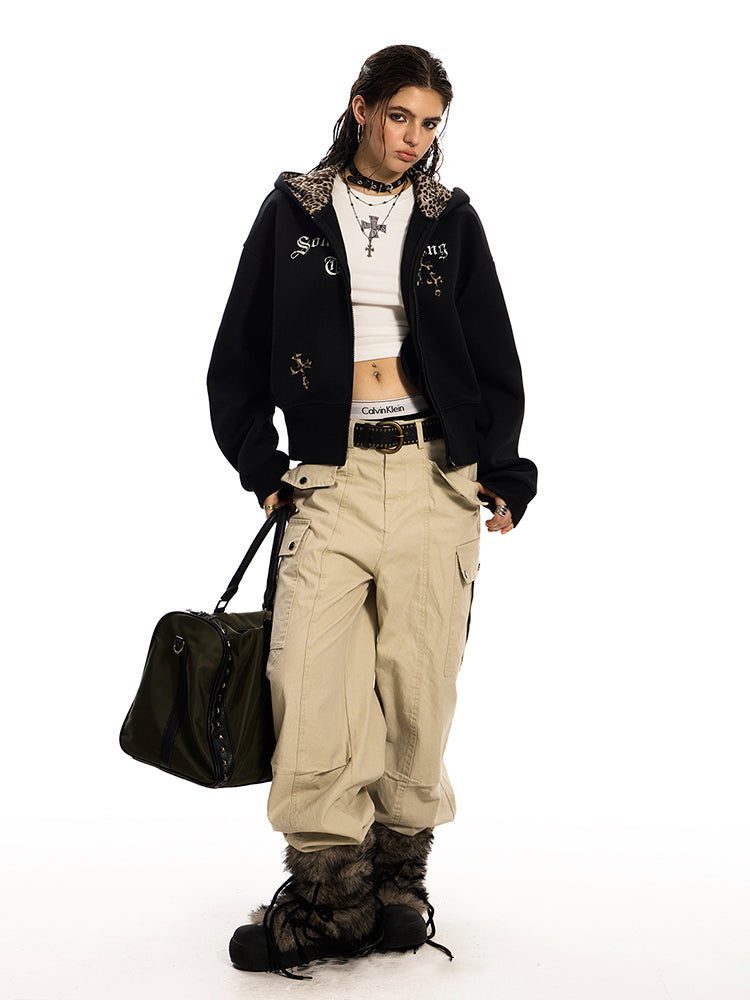 レオパード切替クロスフーディー