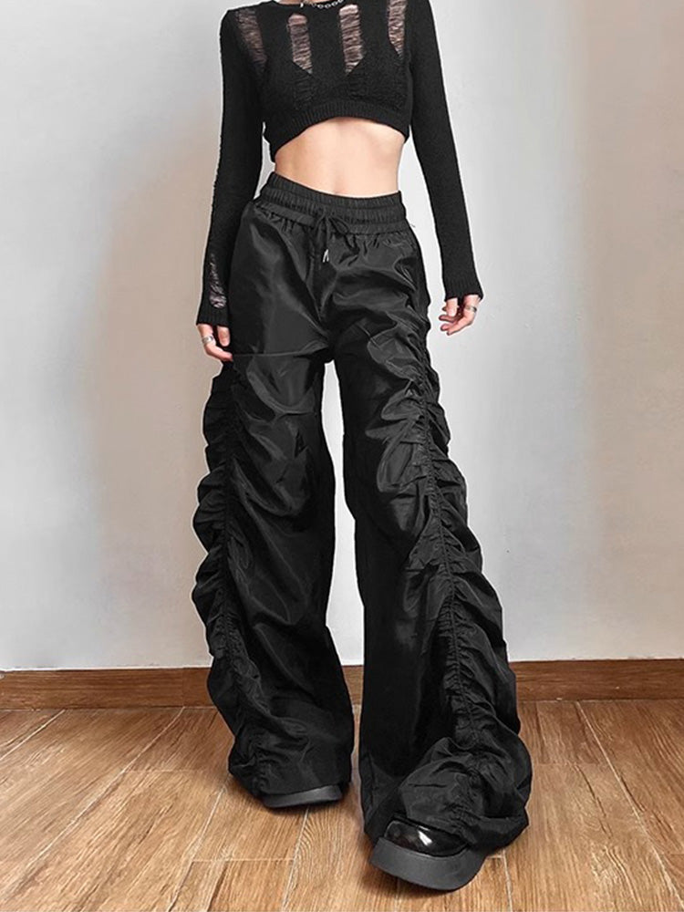 Pleated high waist pants
