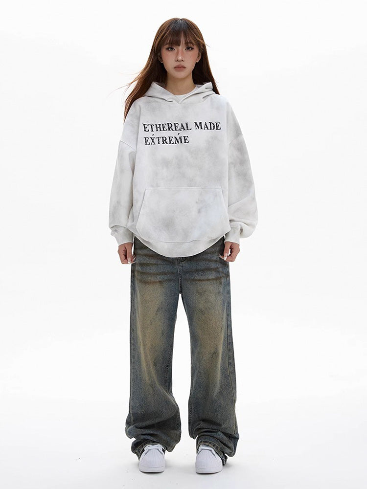 Vintage alphabet print sweatshirt