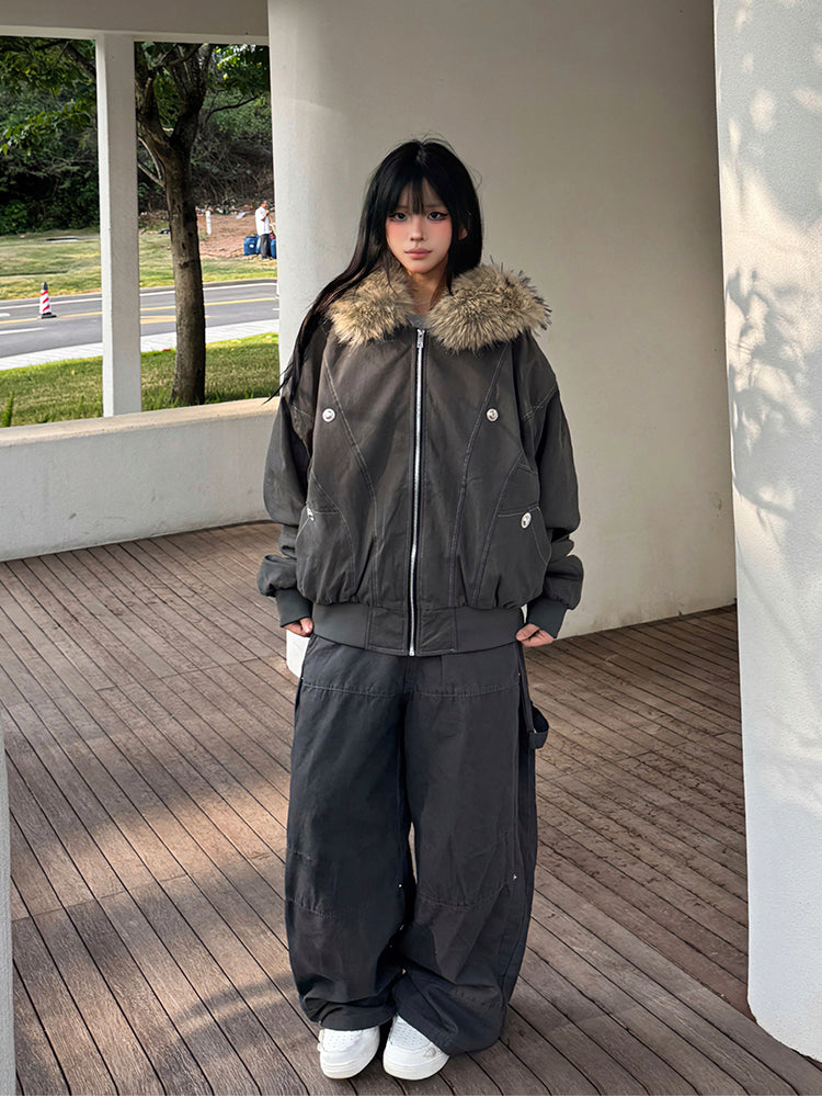 ウォッシュ加工ファージャケット