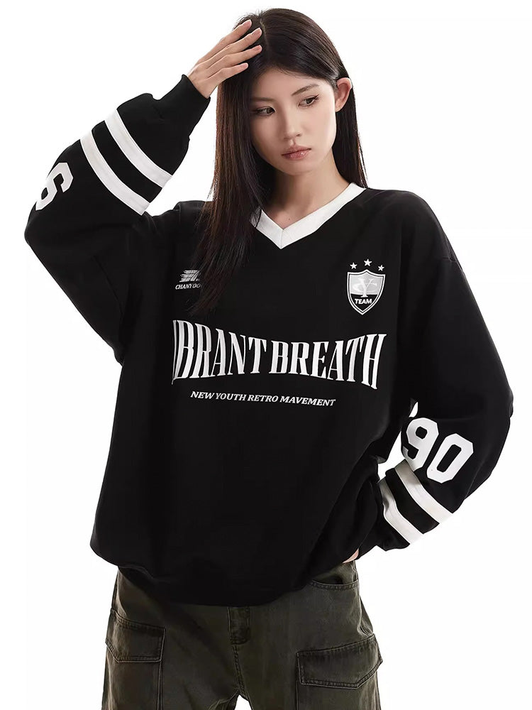 Sporty crew neck jersey