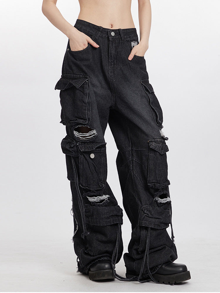 Distressed jeans