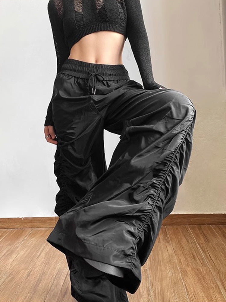 Pleated high waist pants