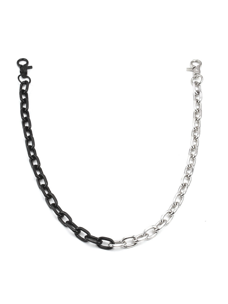 Grey beaded multi-layered choker