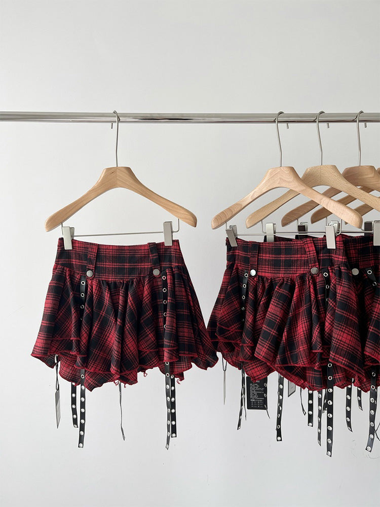 Red Check Skirt