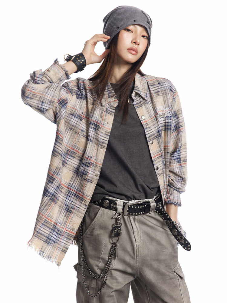 Checked long sleeve shirt