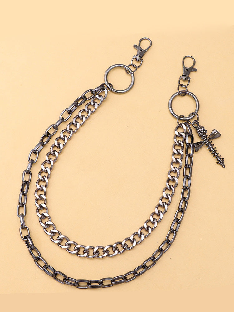 Grey beaded multi-layered choker