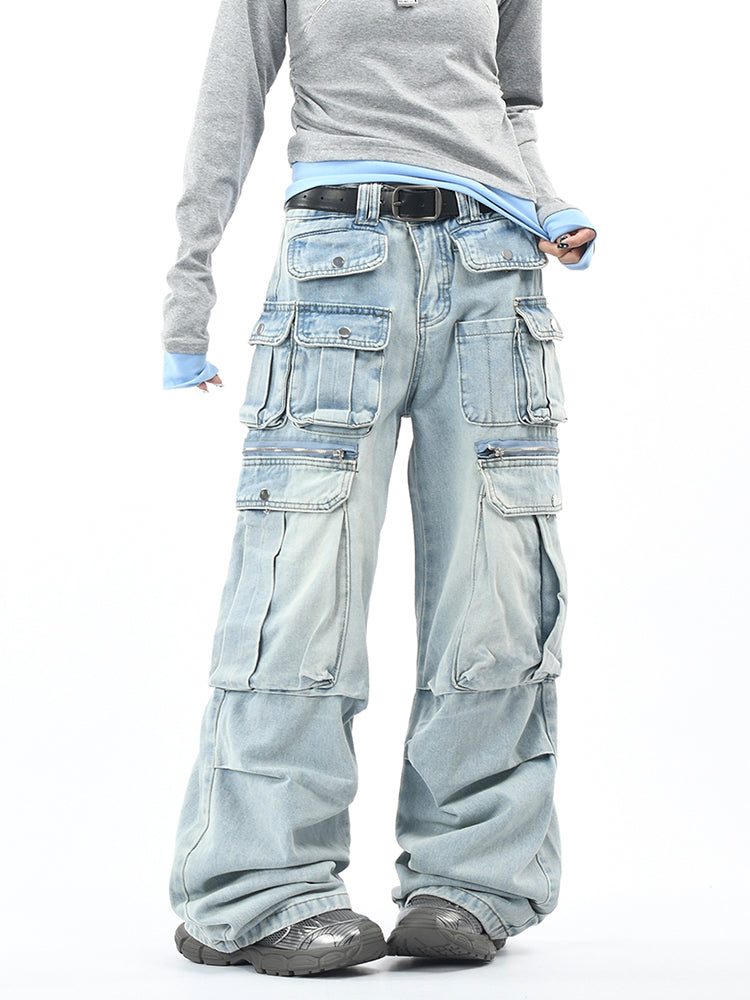 ヴィンテージ多ポケットカーゴデニム