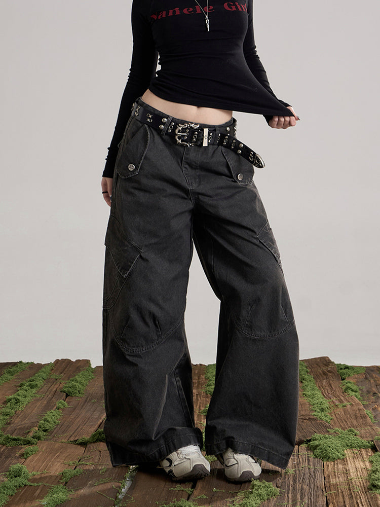 ウォッシュド カーゴ バルーンパンツ