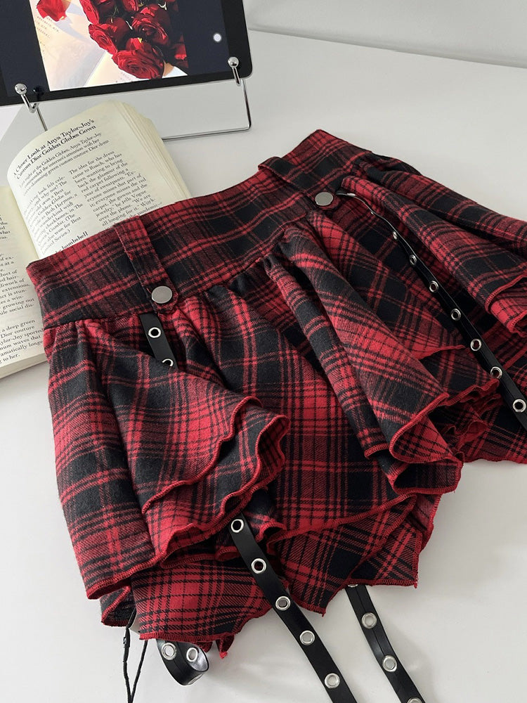 Red Check Skirt