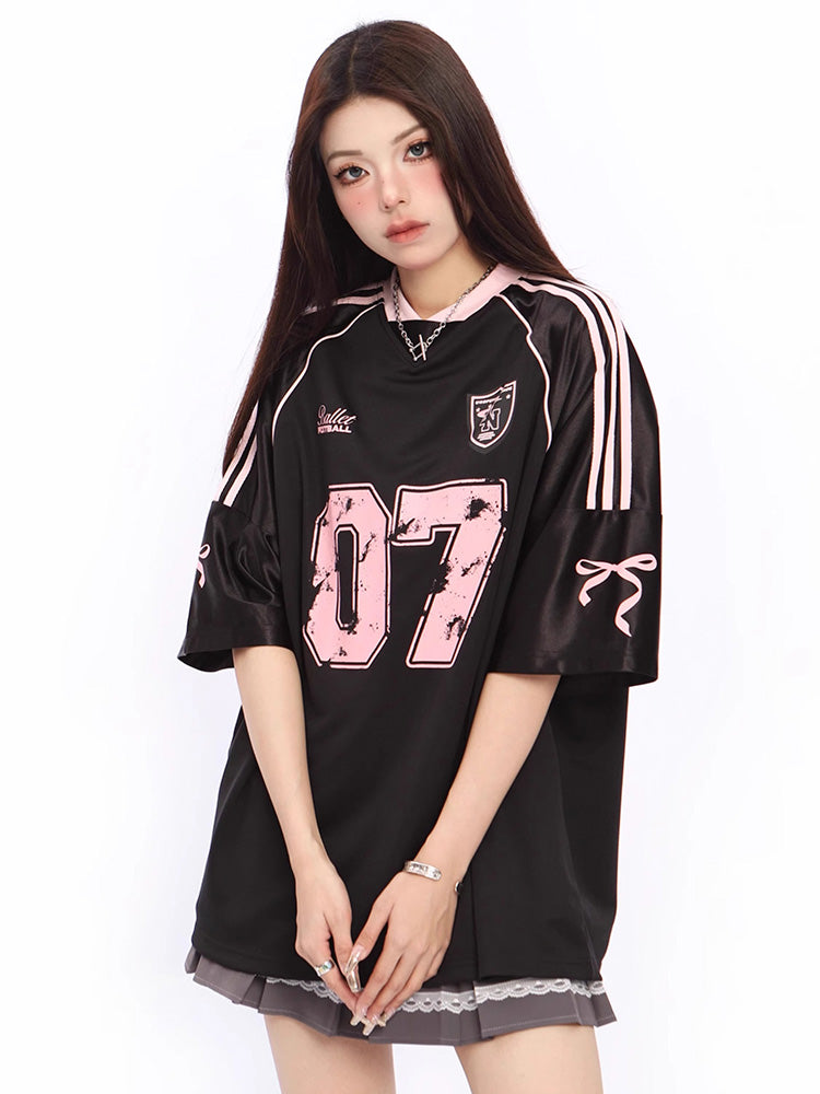 Casual sports baseball collar short sleeve