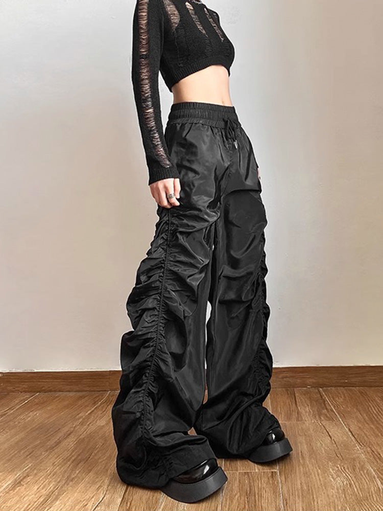 Pleated high waist pants