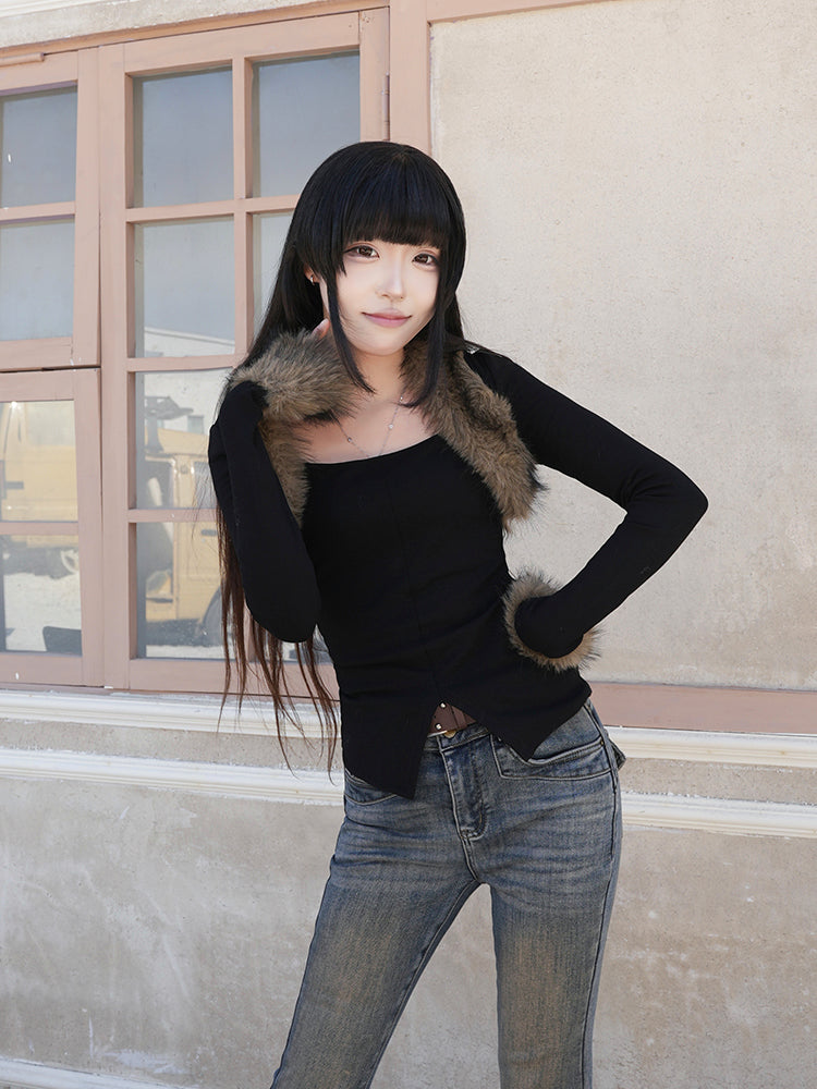 KAKISSタイトファーロングスリーブ