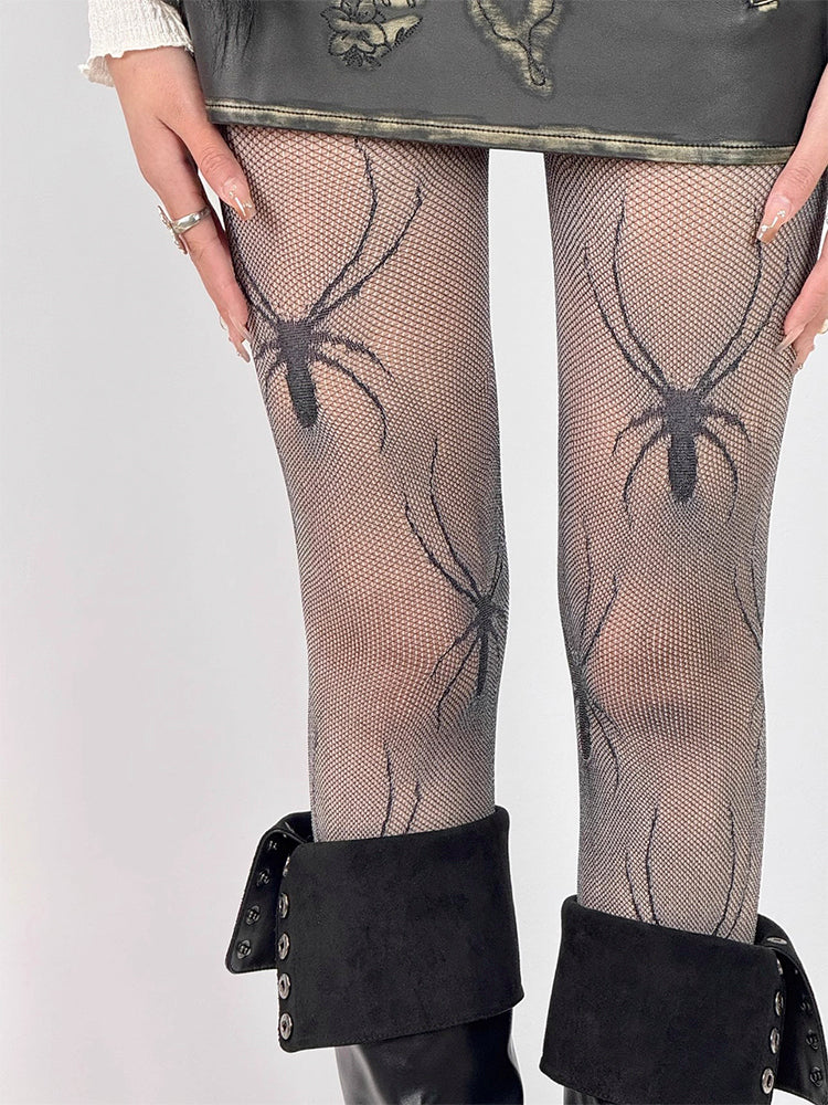 サブカルY2Kギャル スパイダーネットソックス