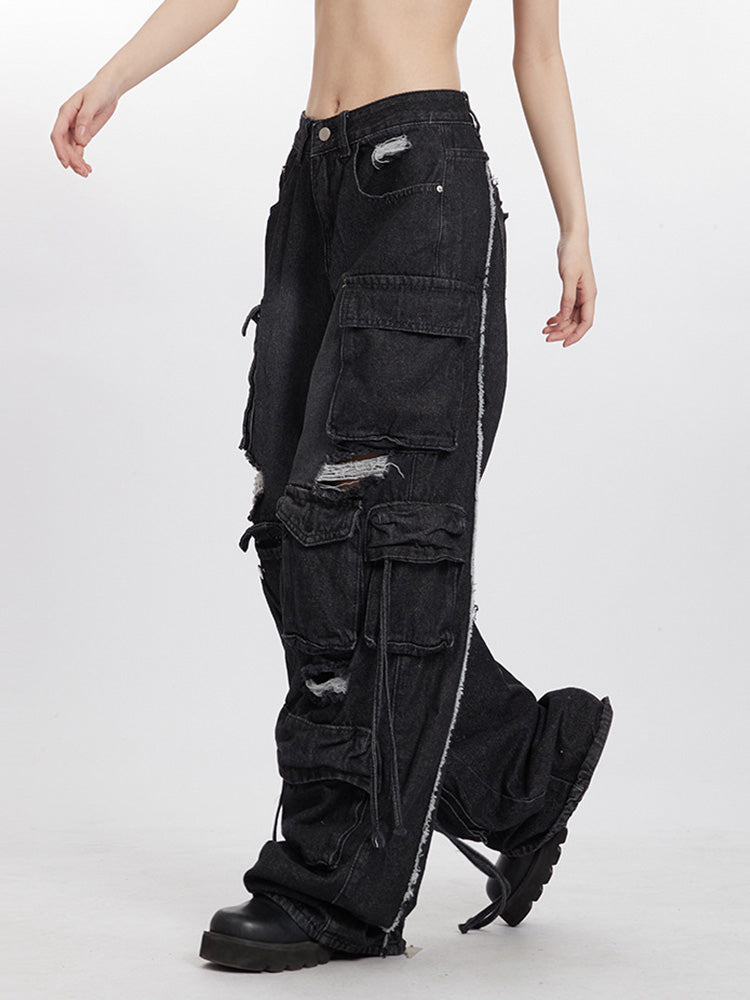 Distressed jeans