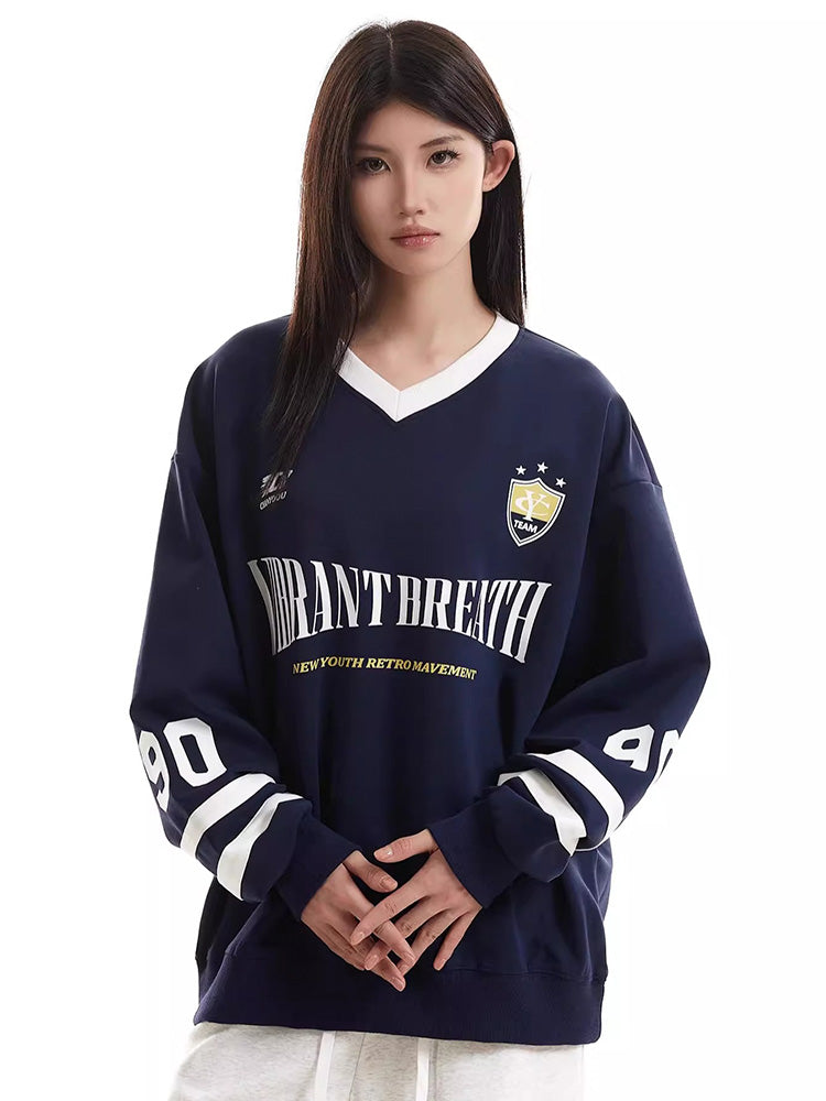 Sporty crew neck jersey