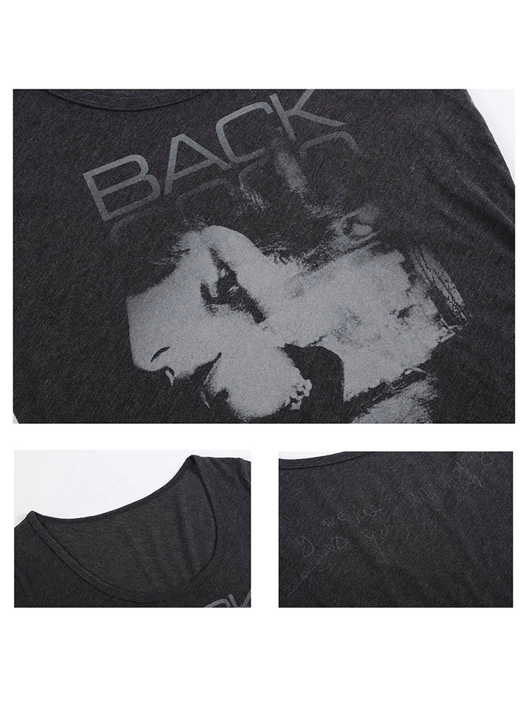 Y2KサブカルスリムTシャツ