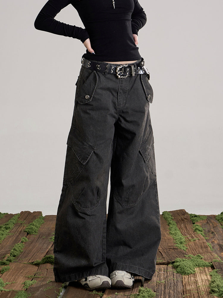 ウォッシュド カーゴ バルーンパンツ