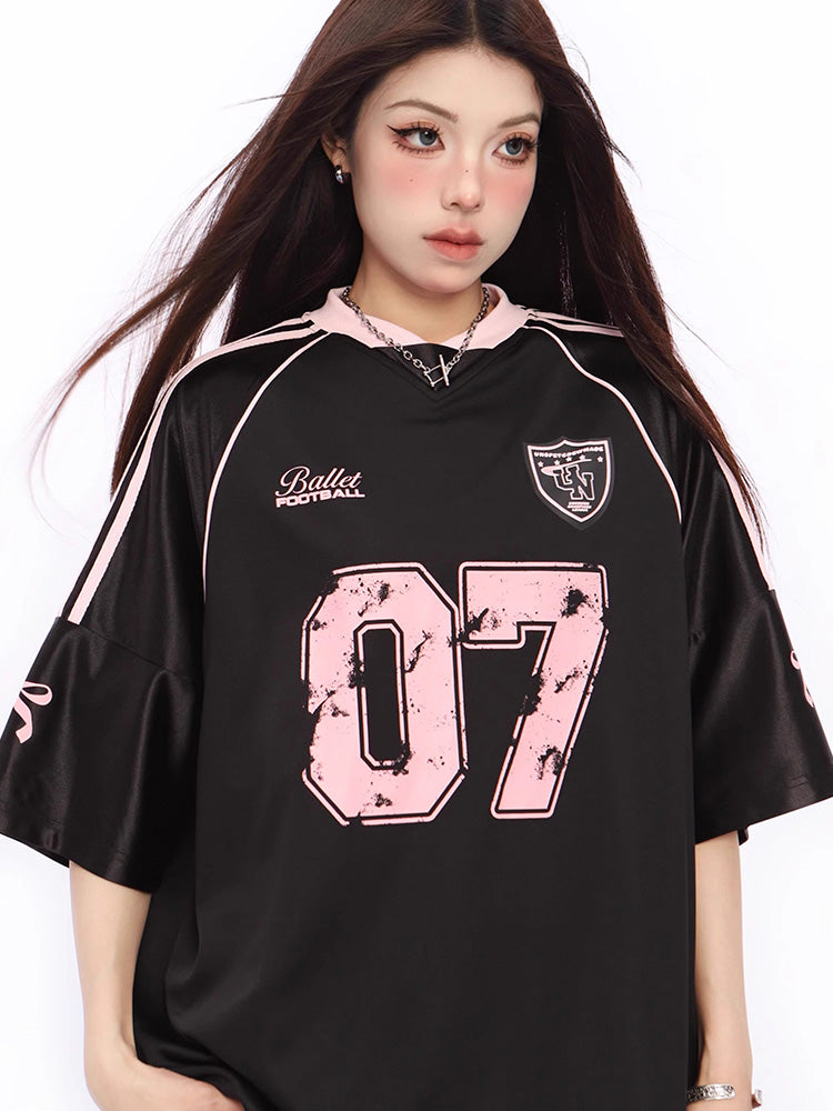 Casual sports baseball collar short sleeve