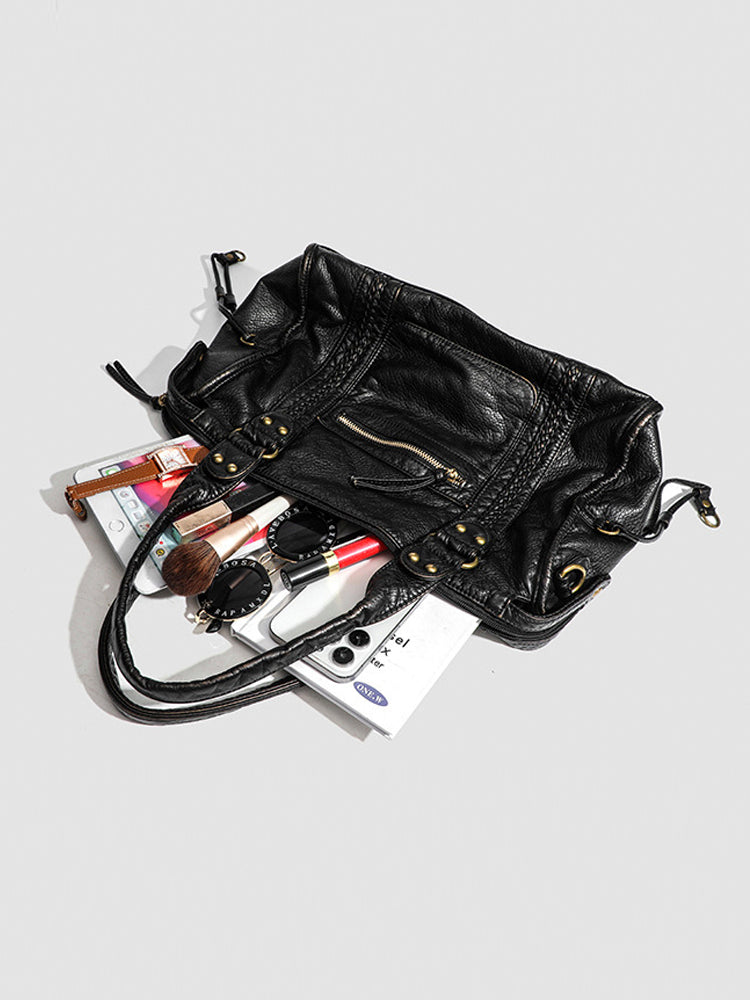 ヴィンテージ大容量トートバッグ(ショルダー付き)