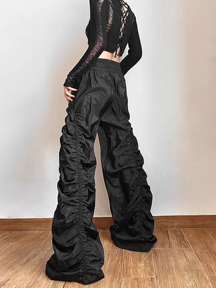 Pleated high waist pants