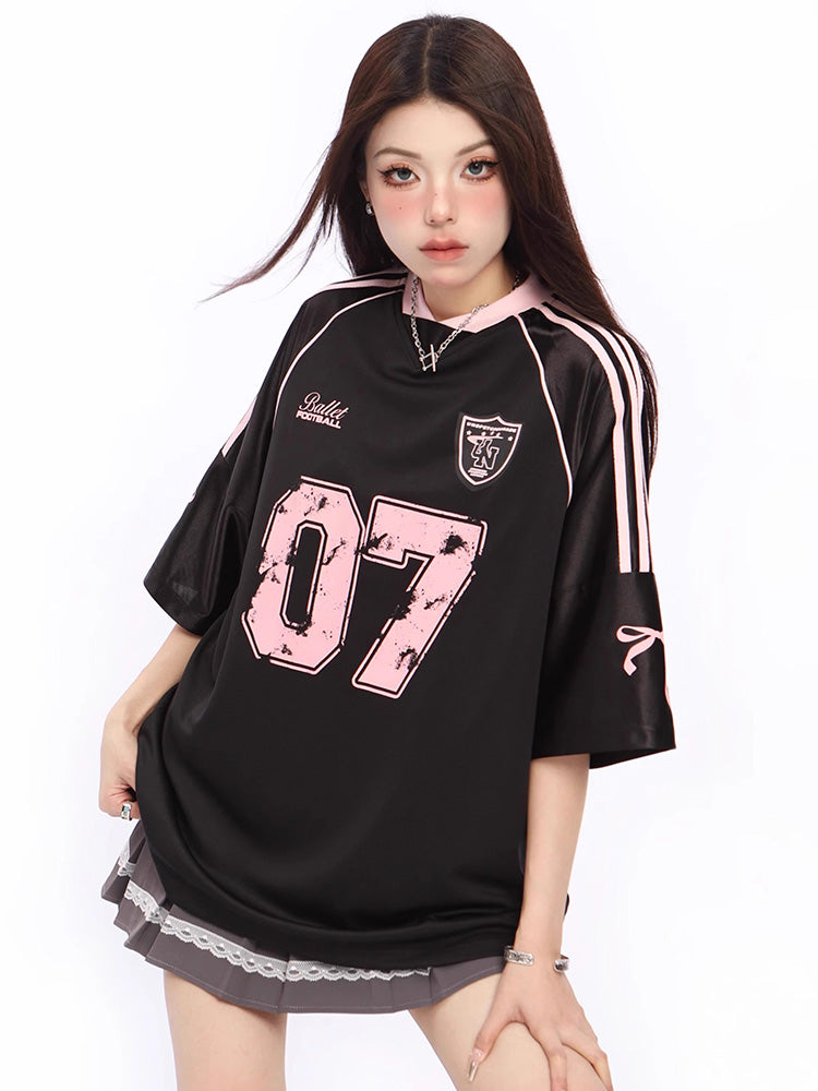 Casual sports baseball collar short sleeve