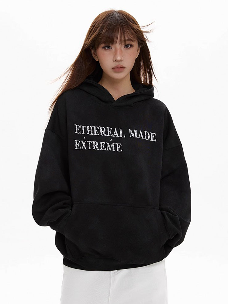 Vintage alphabet print sweatshirt