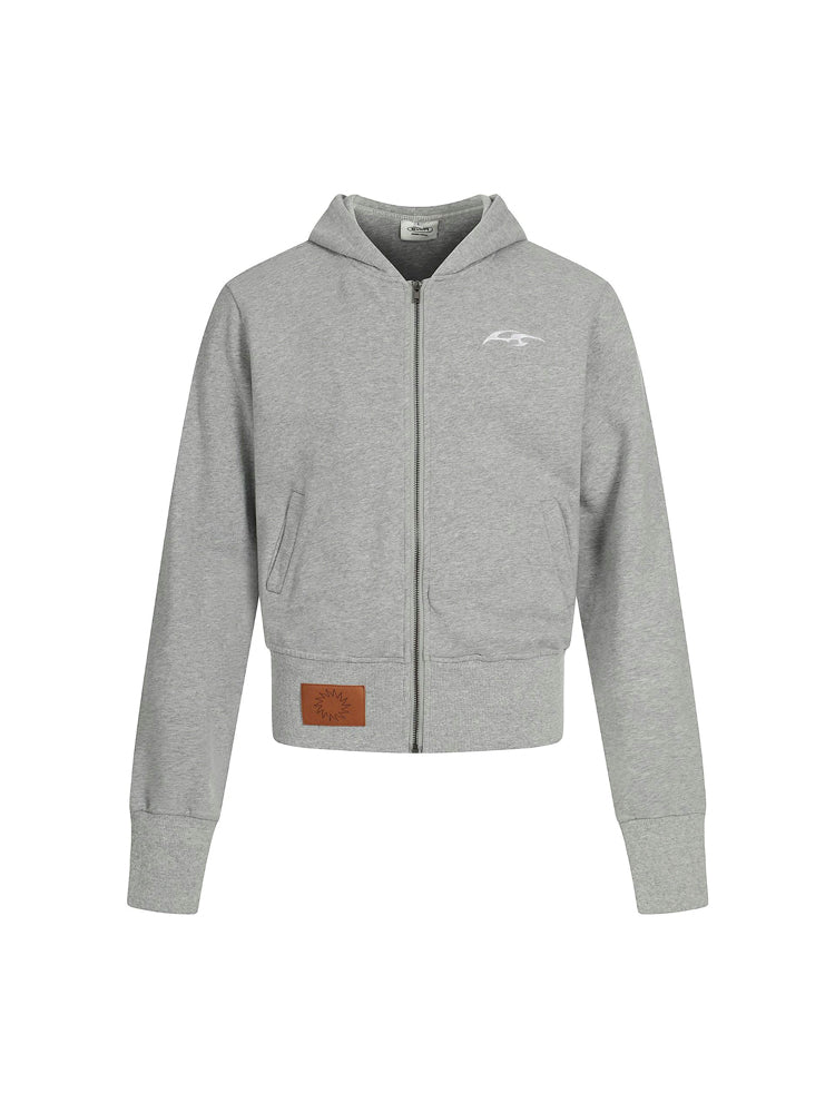 ウエストシェイプショートパーカー ジップアップ