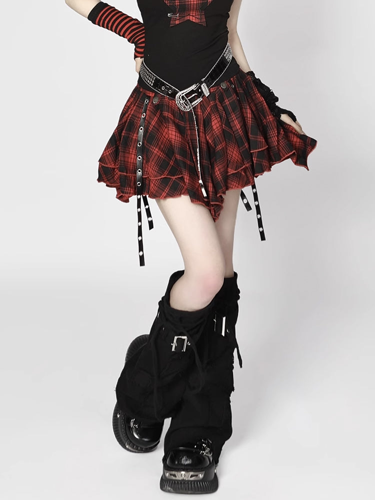Red Check Skirt